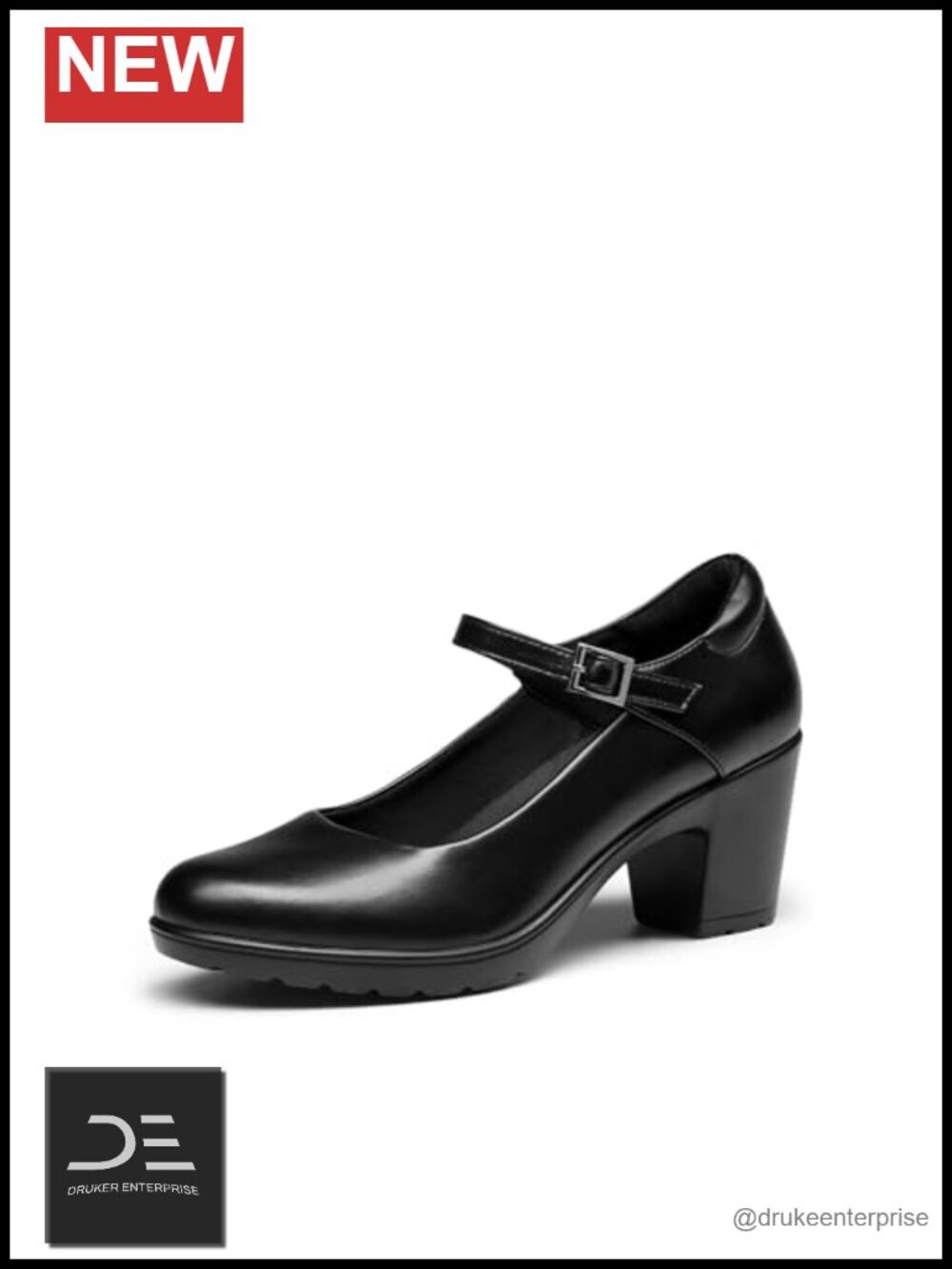 Mary Jane Arch Support Heels Low Chunky Block Heel Pumps Comfortable Dress Shoes